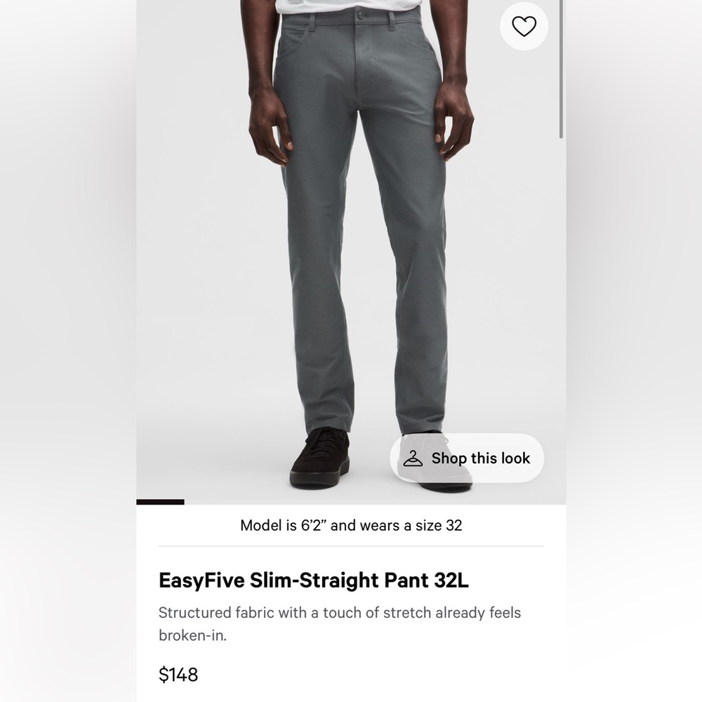 Lululemon Easyfive Slim Straight pants NWT